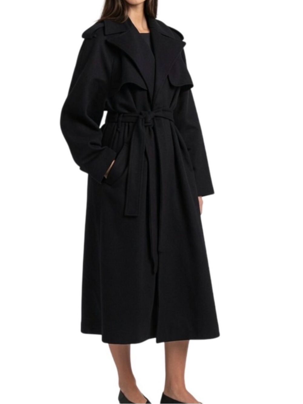 Skims Kim Kardashian Women’s Boyfriend Fleece Trench Coat L New with Tags! - Picture 2 of 6